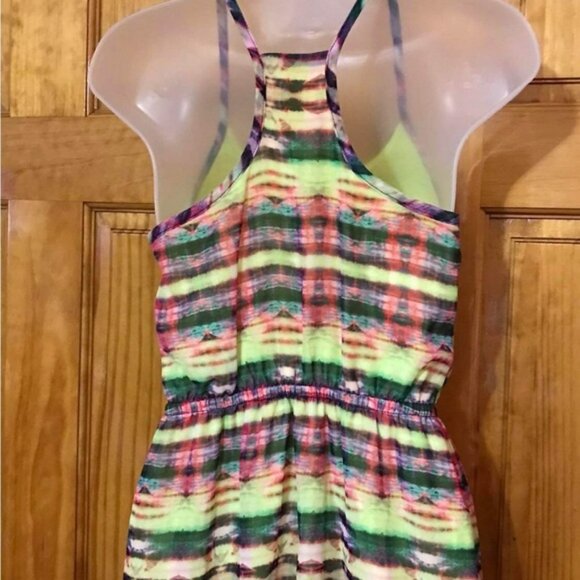 No Boundaries Tie Dye Floor Length Maxi Elastic Waist Sundress Dress3 - 5 Small - Picture 5 of 16